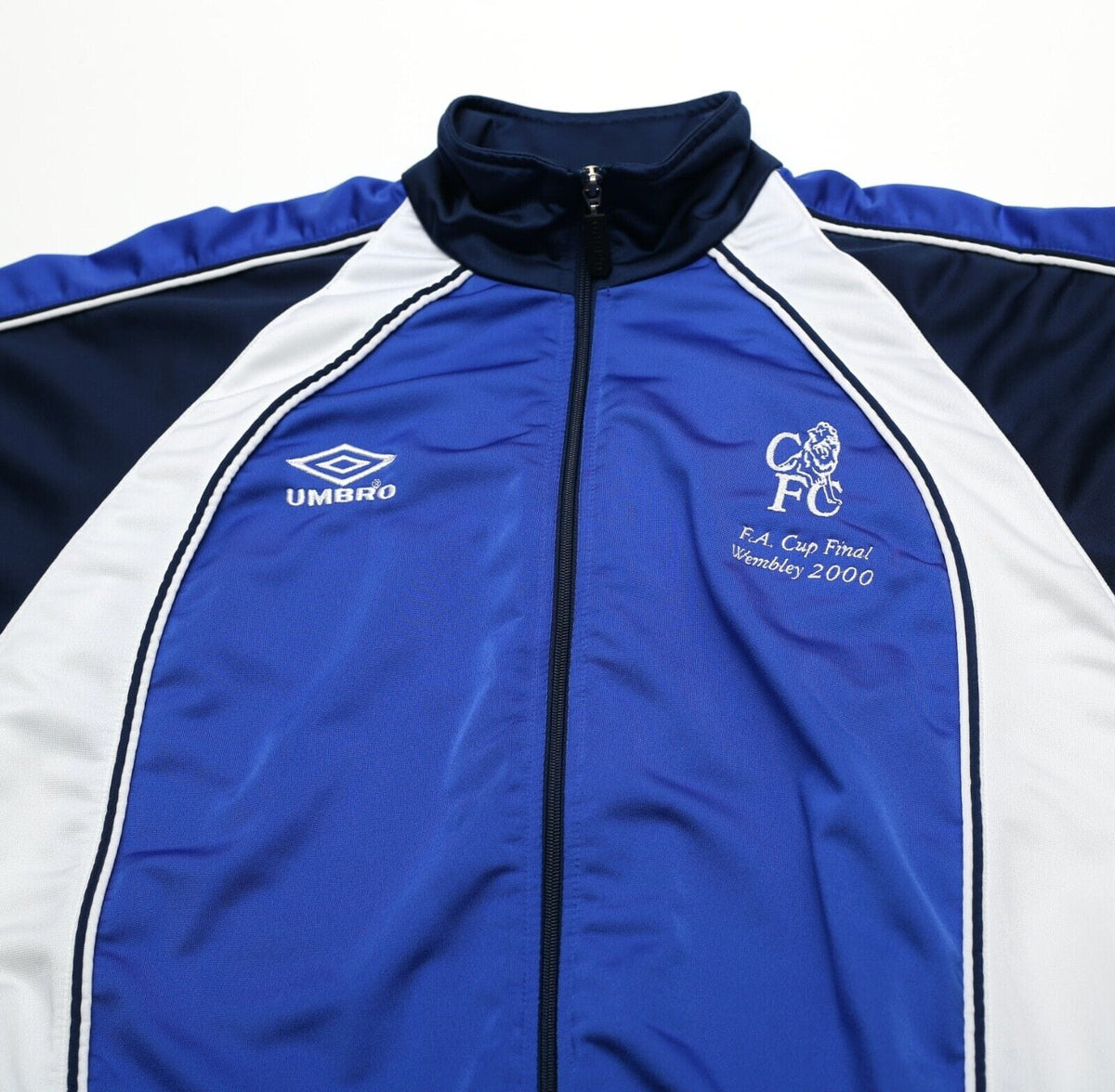 1999/00 CHELSEA Vintage Umbro FA CUP FINAL 2000 Football Track Top Jacket (S/M)