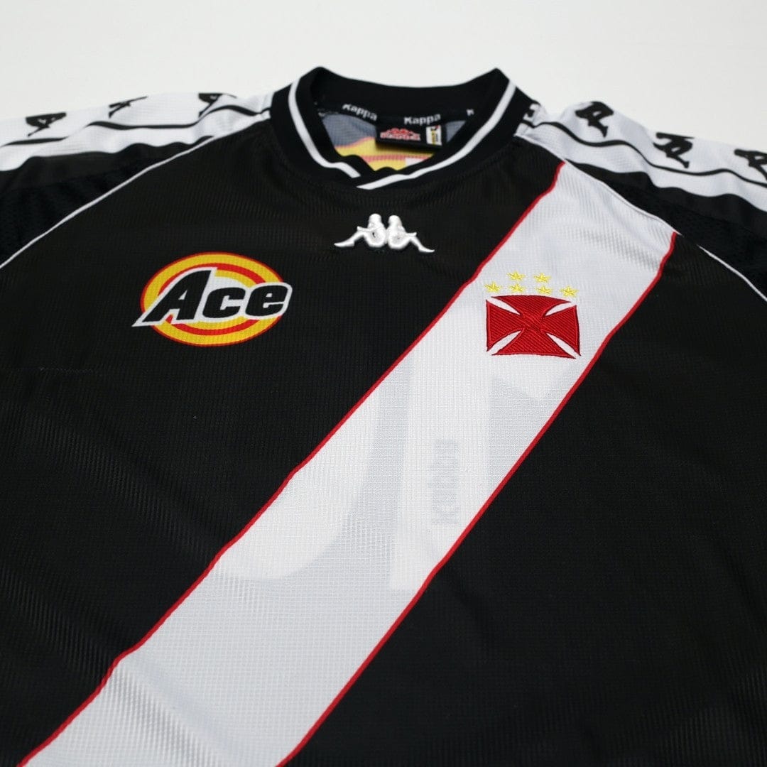 1999/00 Edmundo #10 Vasco da Gama Vintage Kappa Home Football Shirt (M)