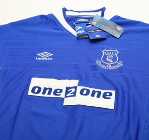 1999/00 EVERTON Vintage Umbro Player Issue Home Football Shirt Jersey (XL) BNWT