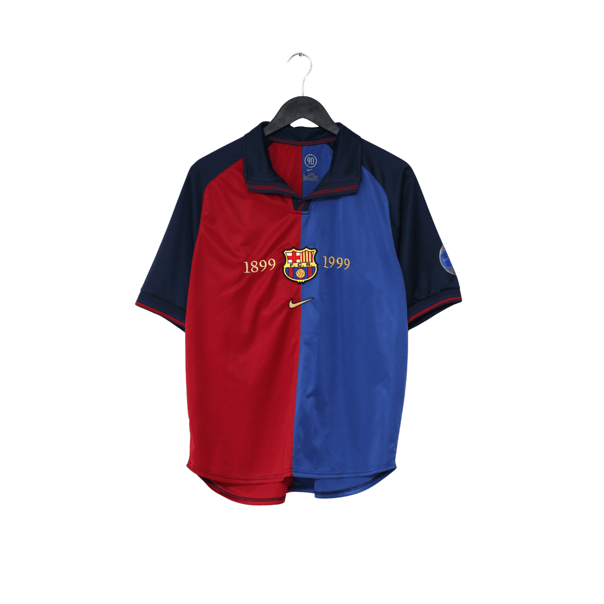 1999/00 FIGO #7 Barcelona Vintage Nike Centenary Home Football Shirt (S)