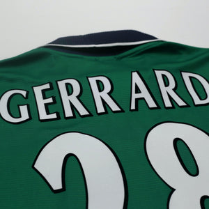 1999/00 Gerrard #28 Liverpool Vintage Reebok Away Football Shirt (38/40) M