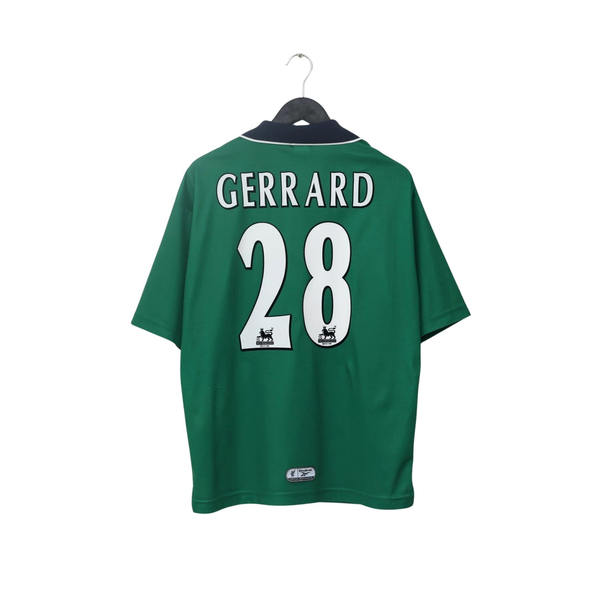 1999/00 Gerrard #28 Liverpool Vintage Reebok Away Football Shirt (38/40) M