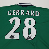 1999/00 Gerrard #28 Liverpool Vintage Reebok Away Football Shirt (42/44) L