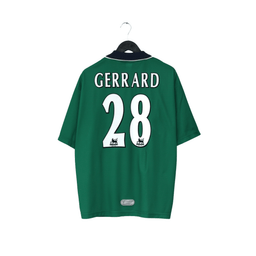 1999/00 Gerrard #28 Liverpool Vintage Reebok Away Football Shirt (42/44) L