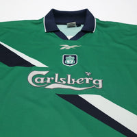 1999/00 Gerrard #28 Liverpool Vintage Reebok Away Football Shirt (46/48) XXL