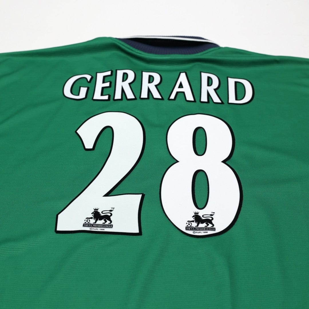 1999/00 Gerrard #28 Liverpool Vintage Reebok Away Football Shirt (46/48) XXL