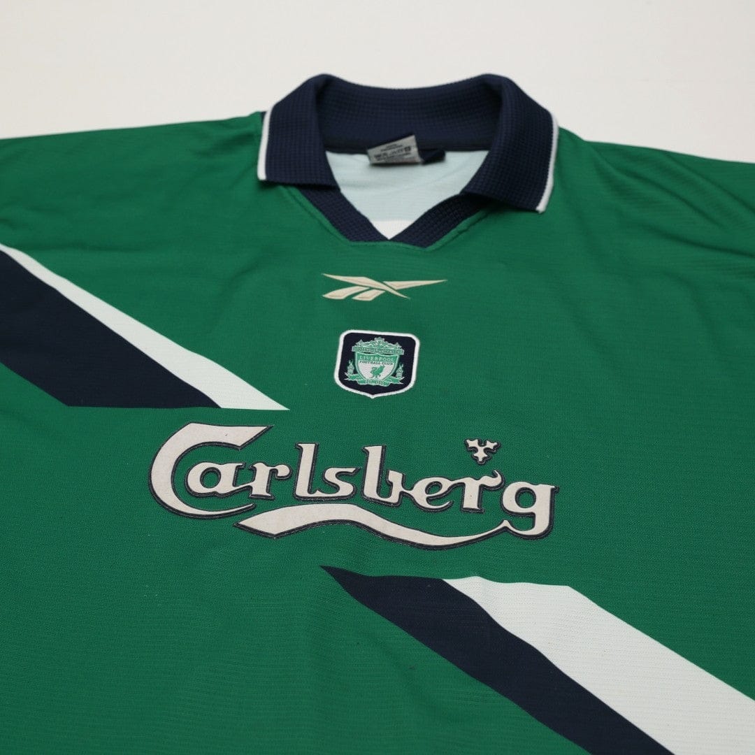 1999/00 Gerrard #28 Liverpool Vintage Reebok Away Football Shirt (46/48) XXL