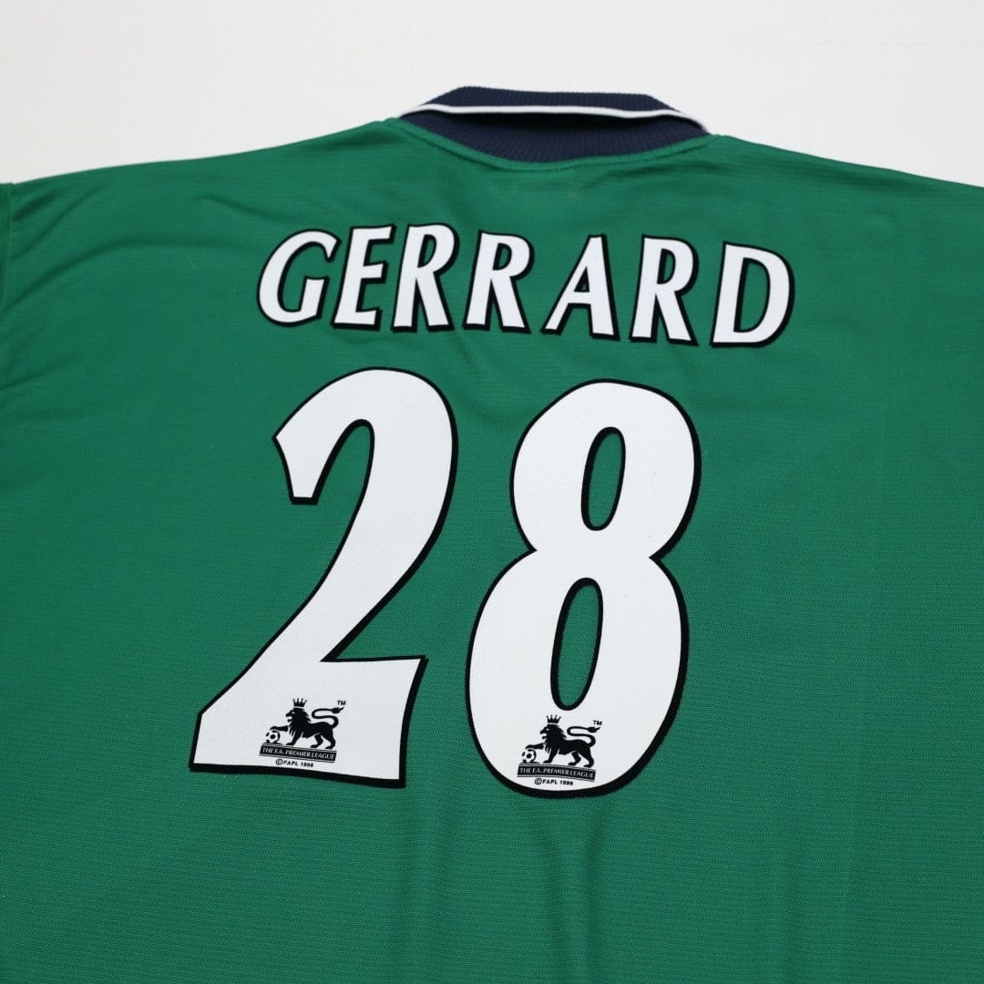 1999/00 Gerrard #28 Liverpool Vintage Reebok Away Football Shirt (46/48) XXL