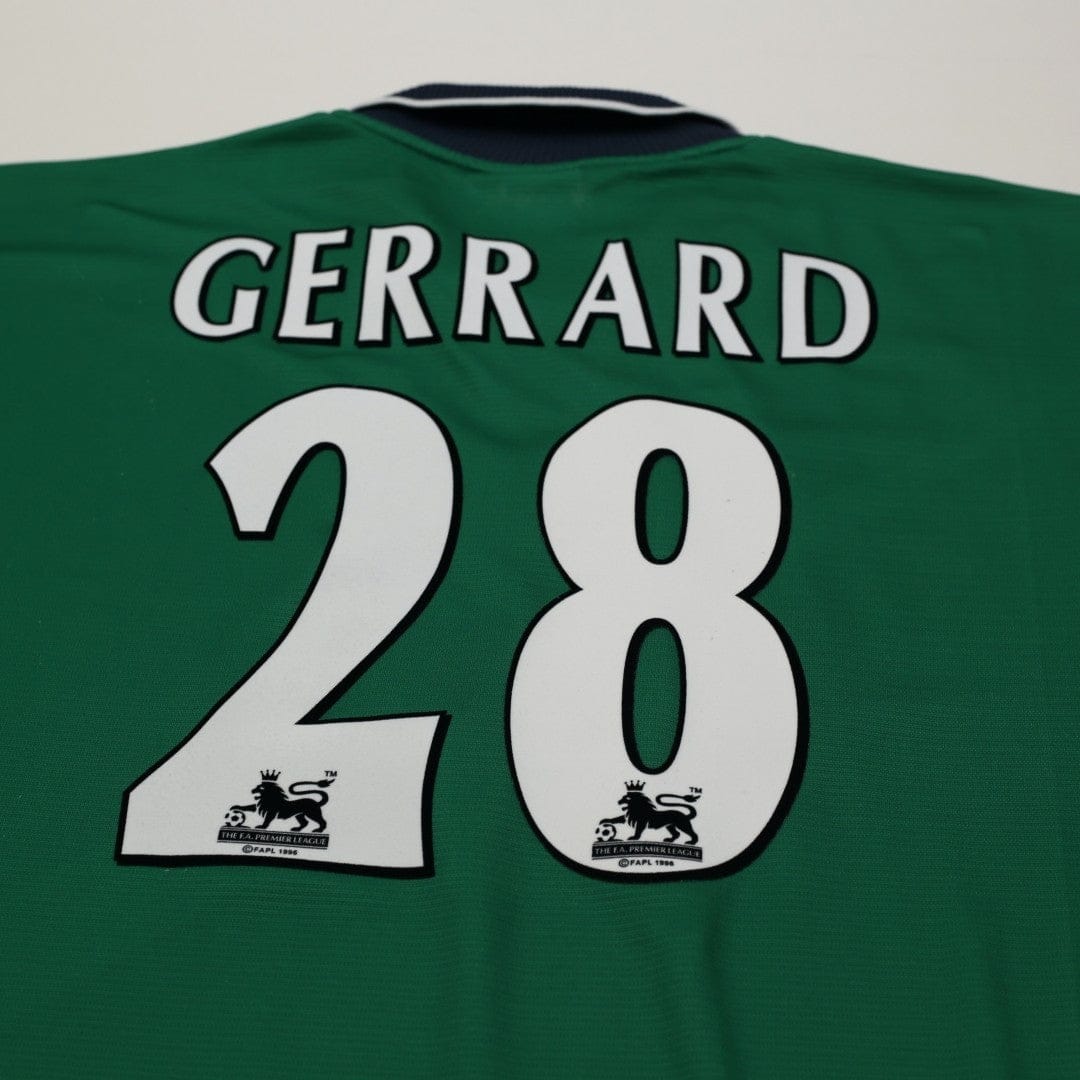 1999/00 Gerrard #28 Liverpool Vintage Reebok Away Football Shirt (46/48) XXL