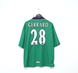 1999/00 GERRARD #28 Liverpool Vintage Reebok Away Football Shirt Jersey (L/XL)