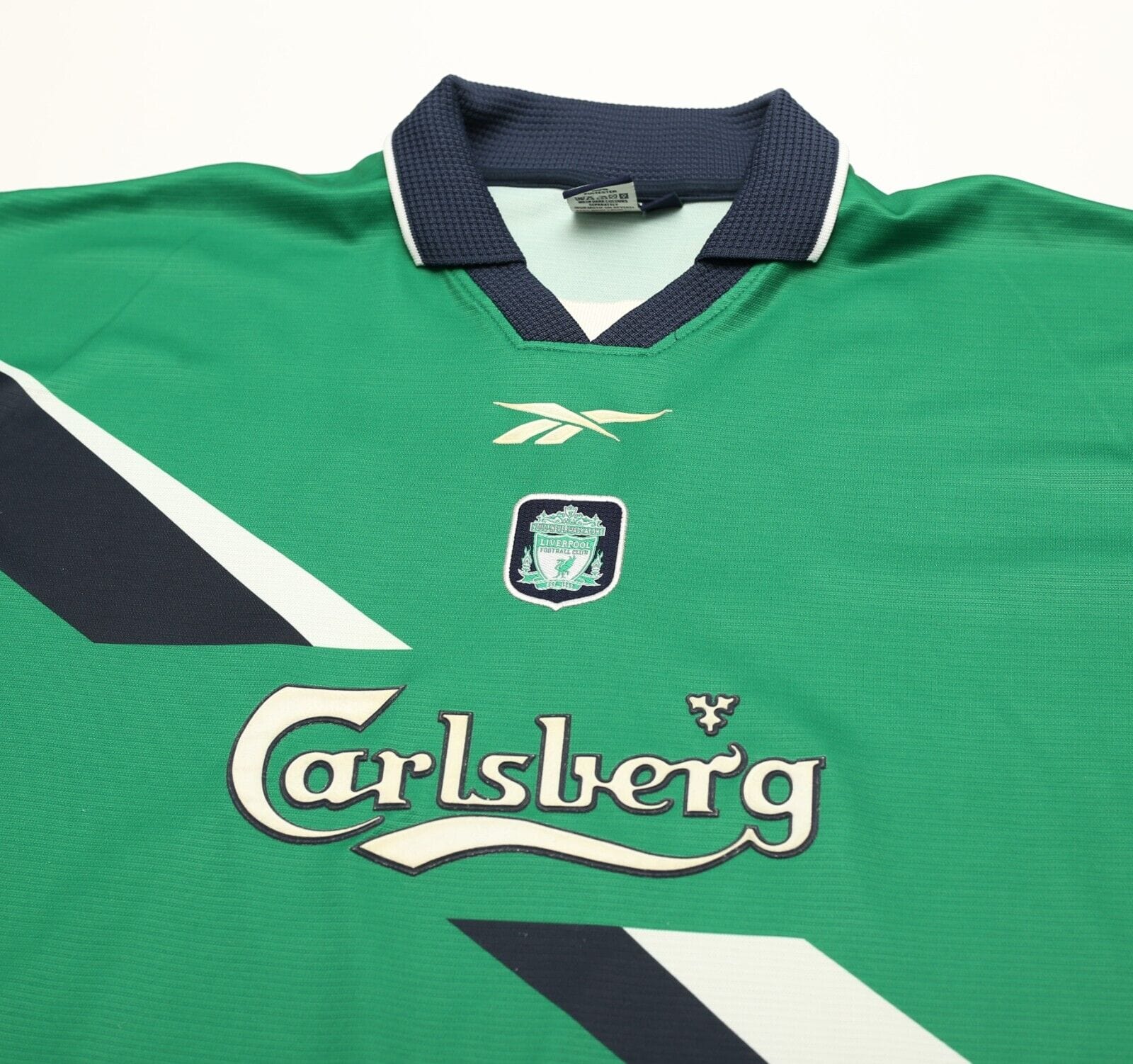 1999/00 GERRARD #28 Liverpool Vintage Reebok Away Football Shirt Jersey (L/XL)