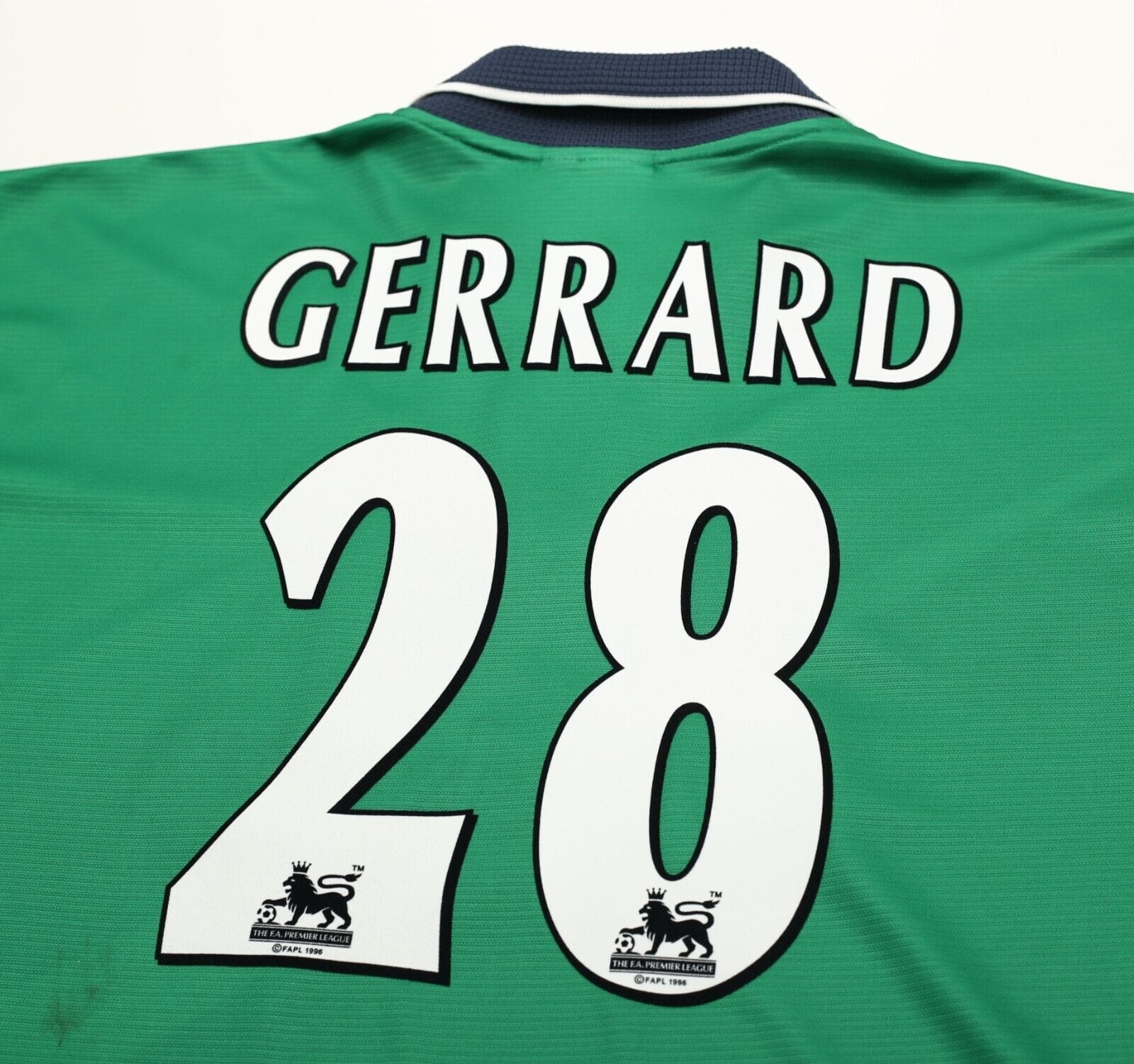 1999/00 GERRARD #28 Liverpool Vintage Reebok Away Football Shirt Jersey (L/XL)