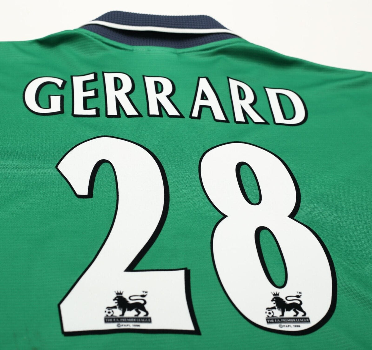 1999/00 GERRARD #28 Liverpool Vintage Reebok Away Football Shirt Jersey (L/XL)