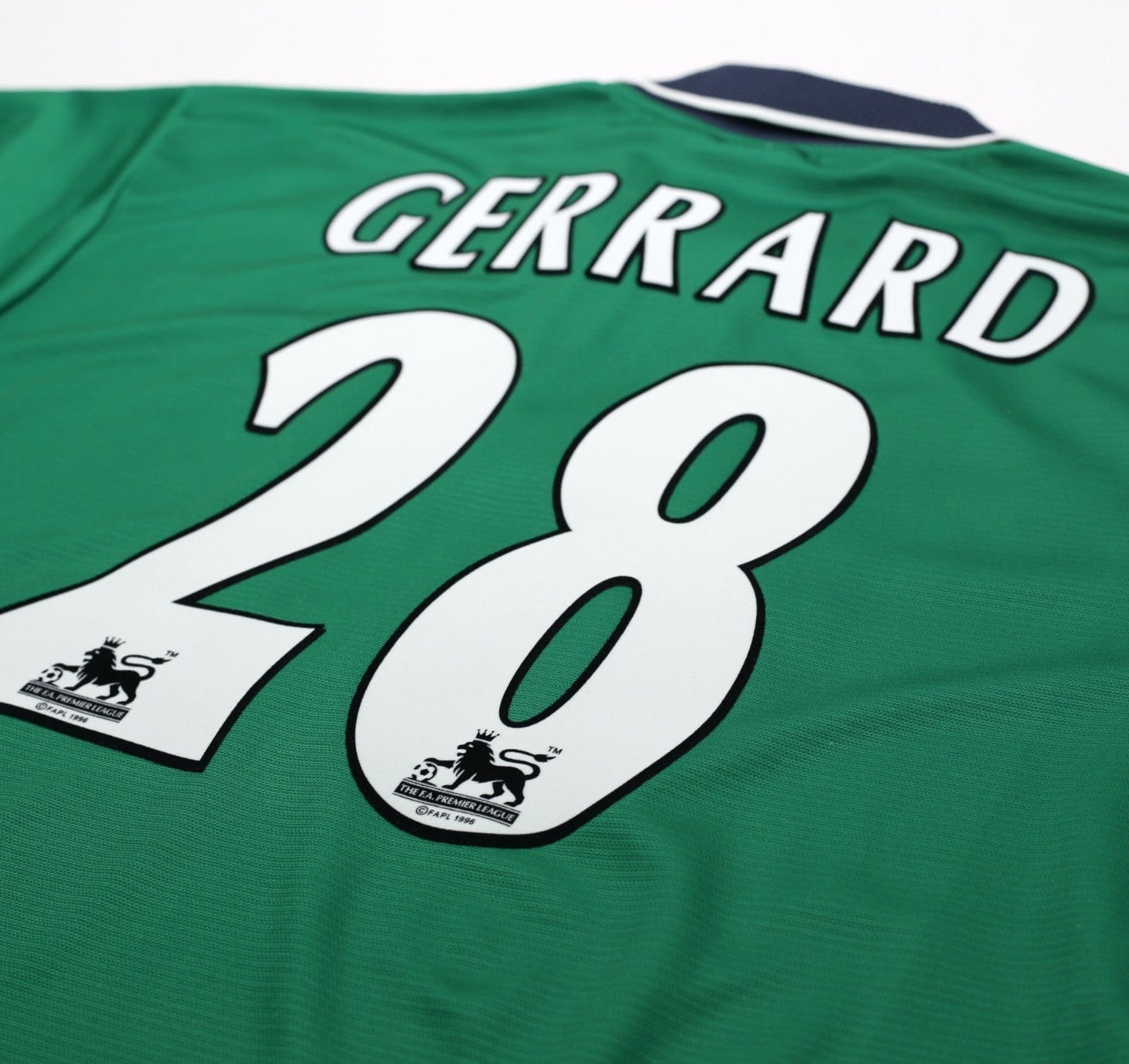 1999/00 GERRARD #28 Liverpool Vintage Reebok Away Football Shirt (M) 38/40