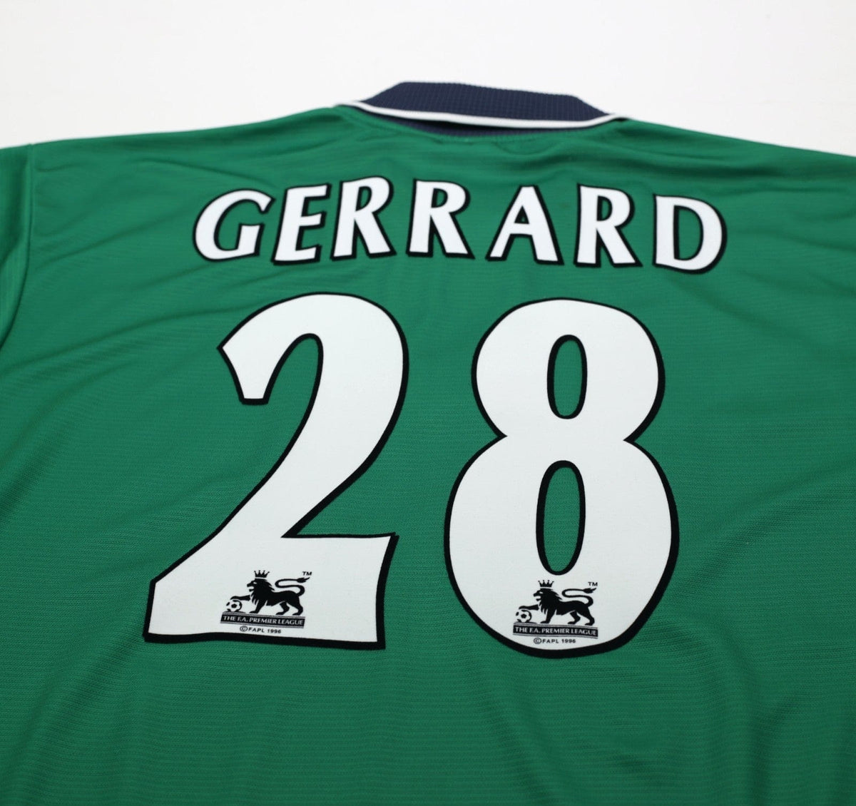 1999/00 GERRARD #28 Liverpool Vintage Reebok Away Football Shirt (M) 38/40