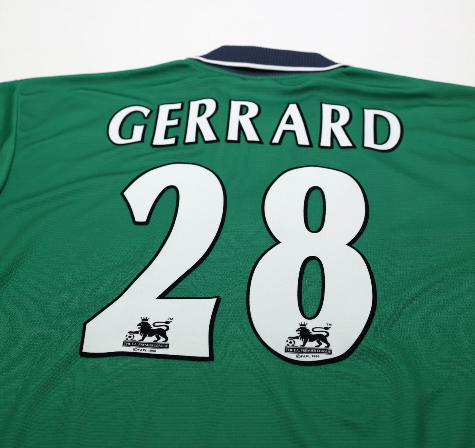 1999/00 GERRARD #28 Liverpool Vintage Reebok Away Football Shirt (M) 38/40
