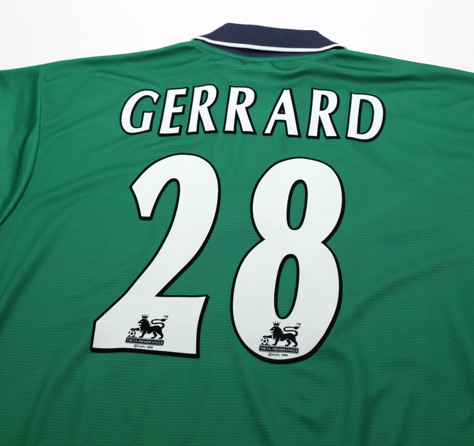 1999/00 GERRARD #28 Liverpool Vintage Reebok Away Football Shirt (M) 38/40