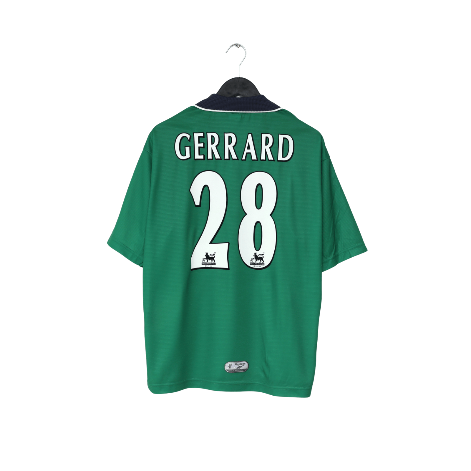 1999/00 GERRARD #28 Liverpool Vintage Reebok Away Football Shirt (M) 38/40