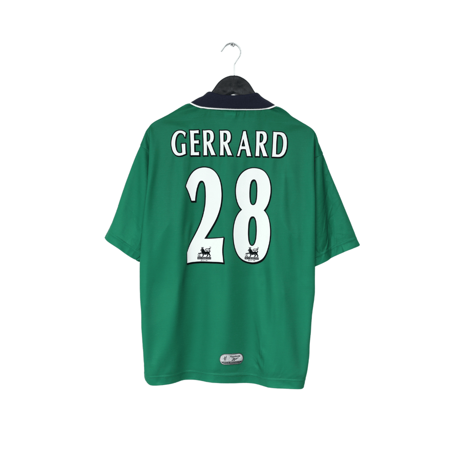 1999/00 GERRARD #28 Liverpool Vintage Reebok Away Football Shirt (M) 38/40