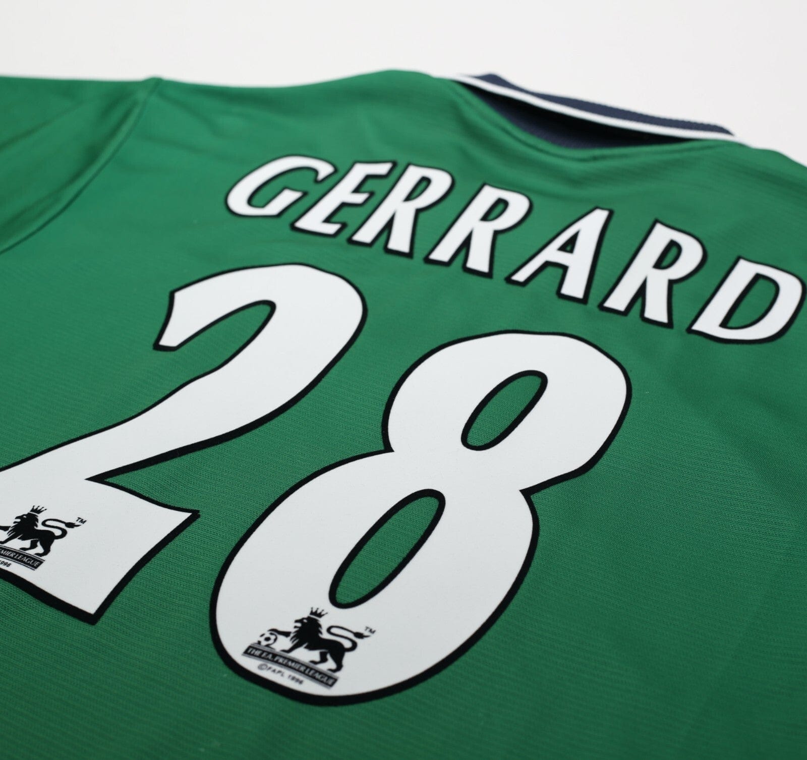 1999/00 GERRARD #28 Liverpool Vintage Reebok Away Football Shirt (S) 34/36