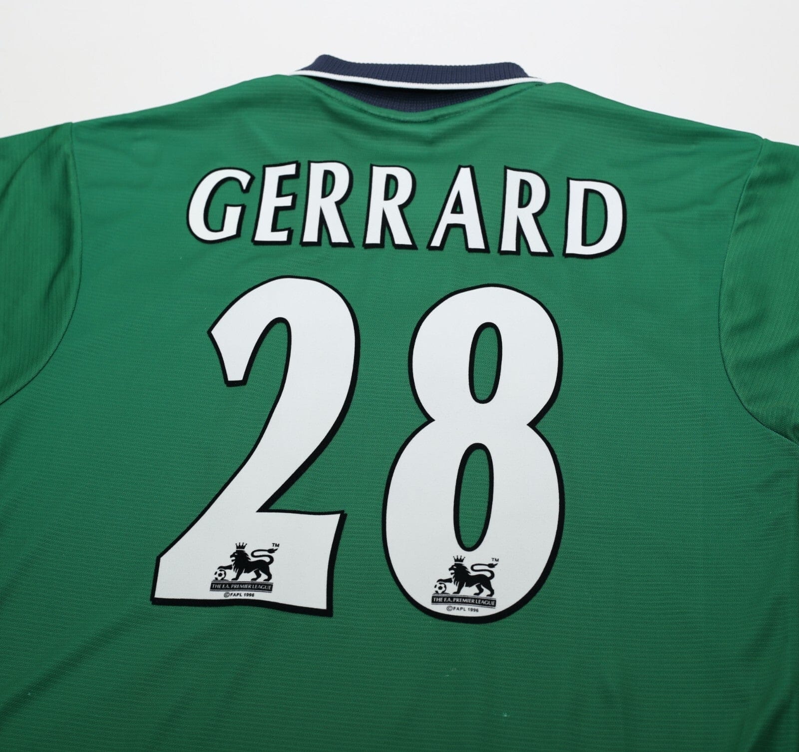 1999/00 GERRARD #28 Liverpool Vintage Reebok Away Football Shirt (S) 34/36