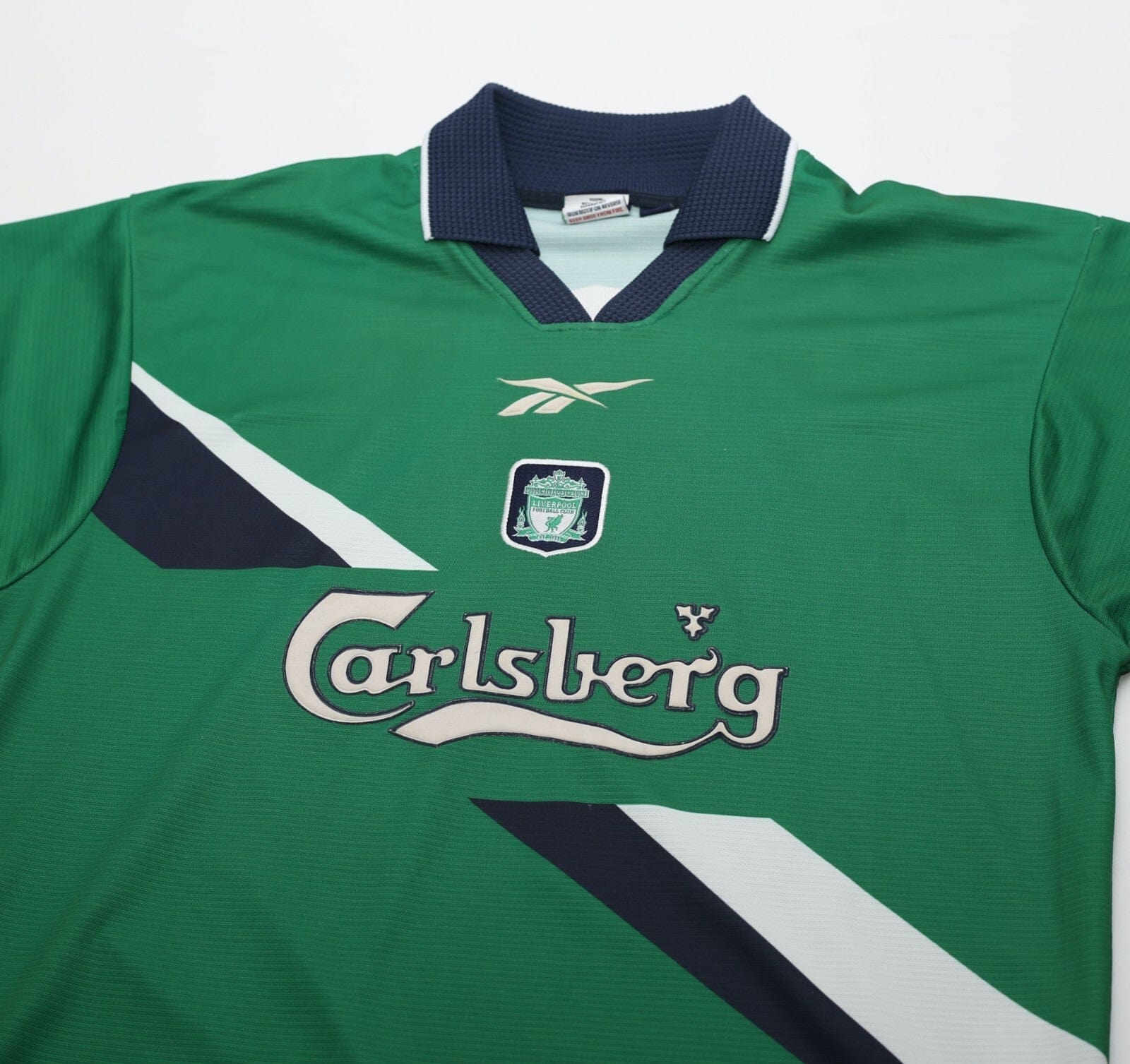 1999/00 GERRARD #28 Liverpool Vintage Reebok Away Football Shirt (S) 34/36