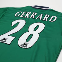 1999/00 Gerrard #28 Liverpool Vintage Reebok Away Football Shirt (S/M) 34/36