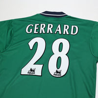 1999/00 Gerrard #28 Liverpool Vintage Reebok Away Football Shirt (S/M) 34/36