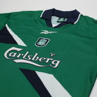 1999/00 Gerrard #28 Liverpool Vintage Reebok Away Football Shirt (S/M) 34/36