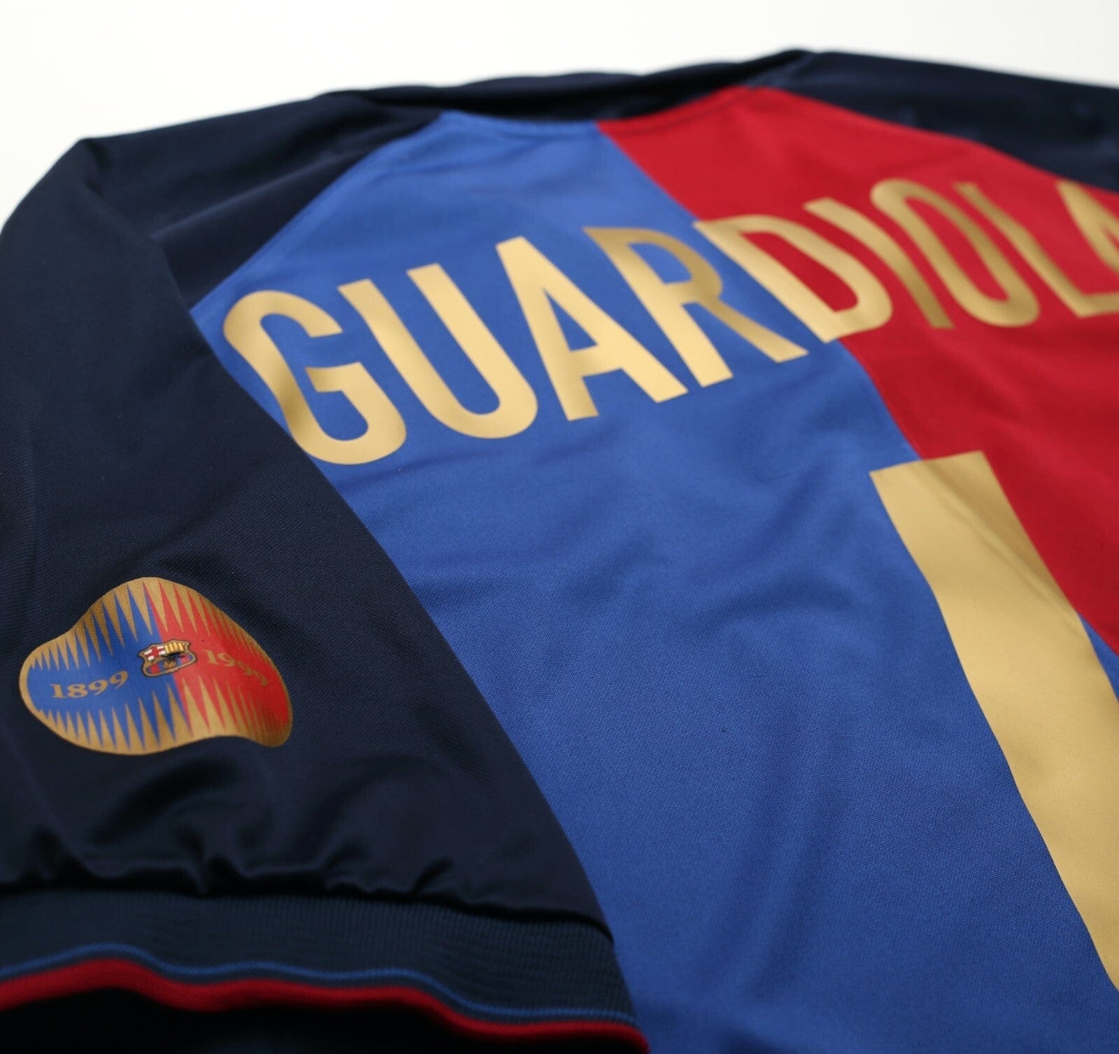 1999/00 GUARDIOLA #4 Barcelona Vintage Nike Centenary Home Football Shirt (L)