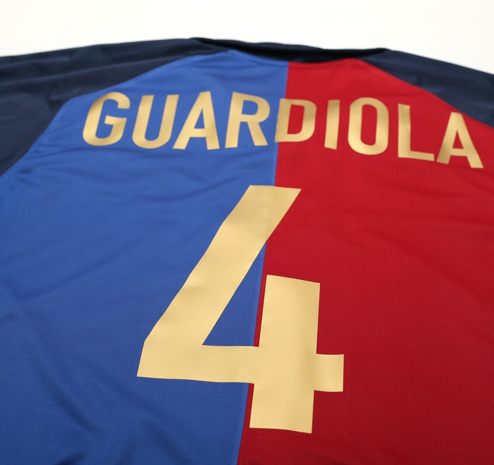 1999/00 GUARDIOLA #4 Barcelona Vintage Nike Centenary Home Football Shirt (L)