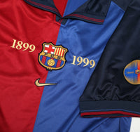 1999/00 GUARDIOLA #4 Barcelona Vintage Nike Centenary Home Football Shirt (L)