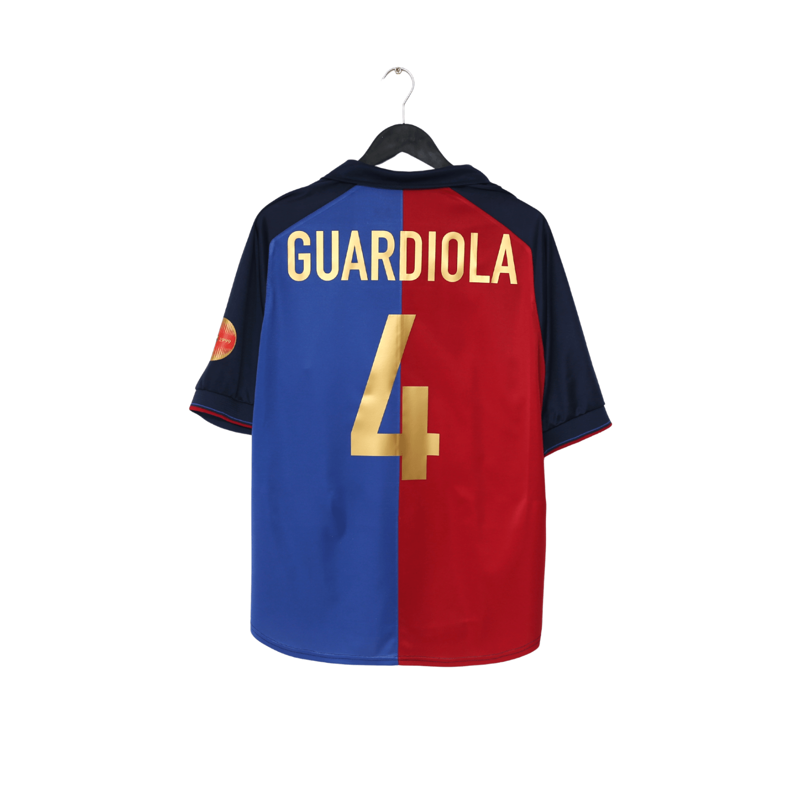 1999/00 GUARDIOLA #4 Barcelona Vintage Nike Centenary Home Football Shirt (L)