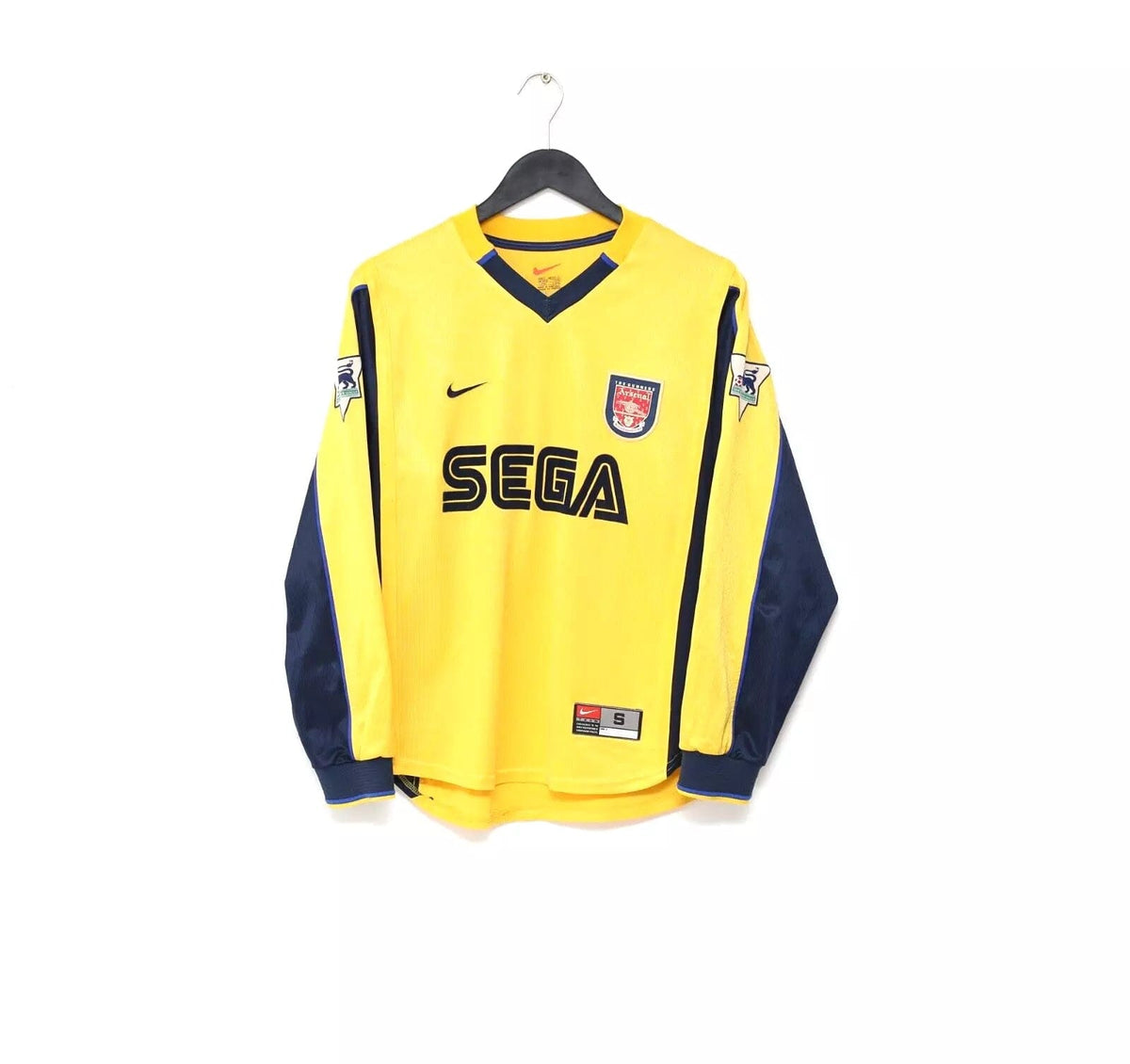 1999/00 HENRY #14 Arsenal Vintage Nike L/S Away Football Shirt (S)