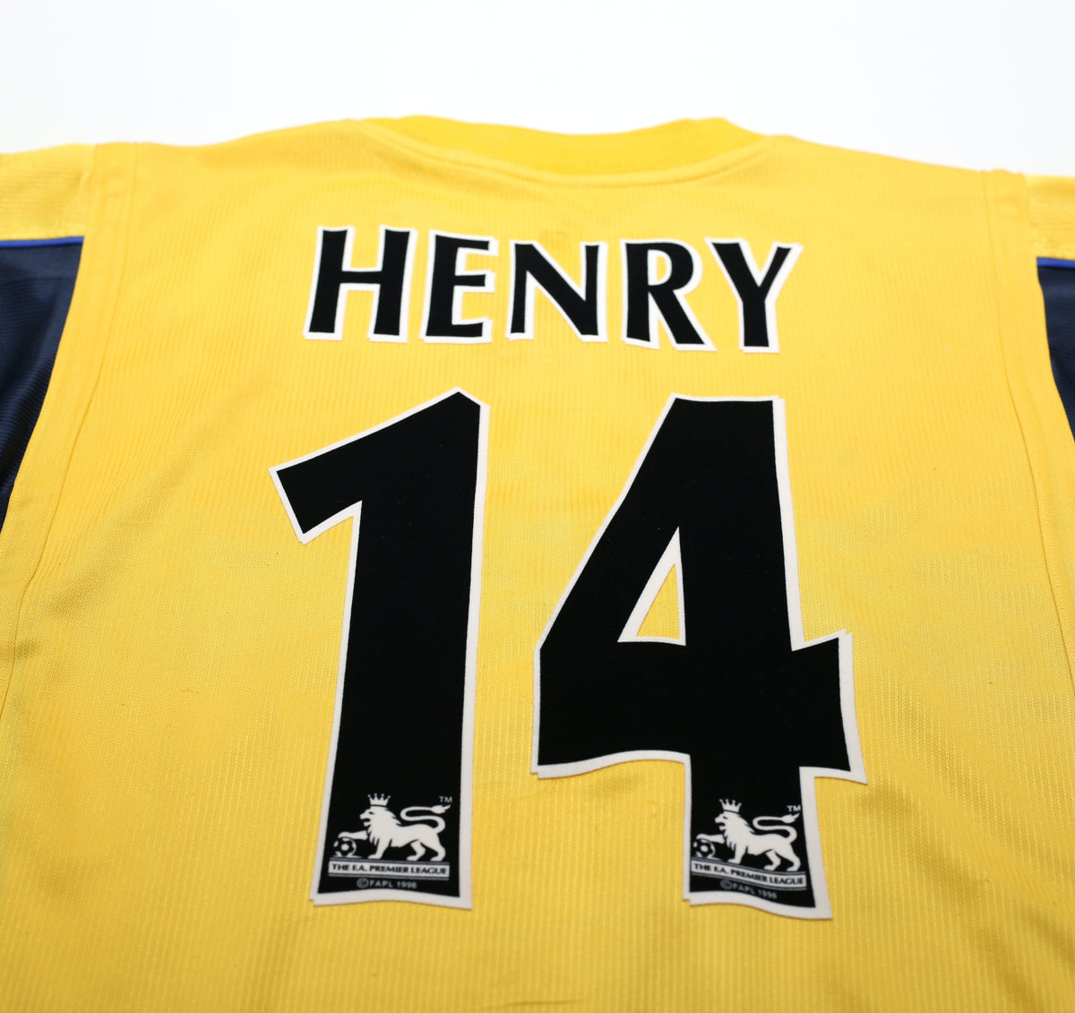 1999/00 HENRY #14 Arsenal Vintage Nike L/S Away Football Shirt (S)