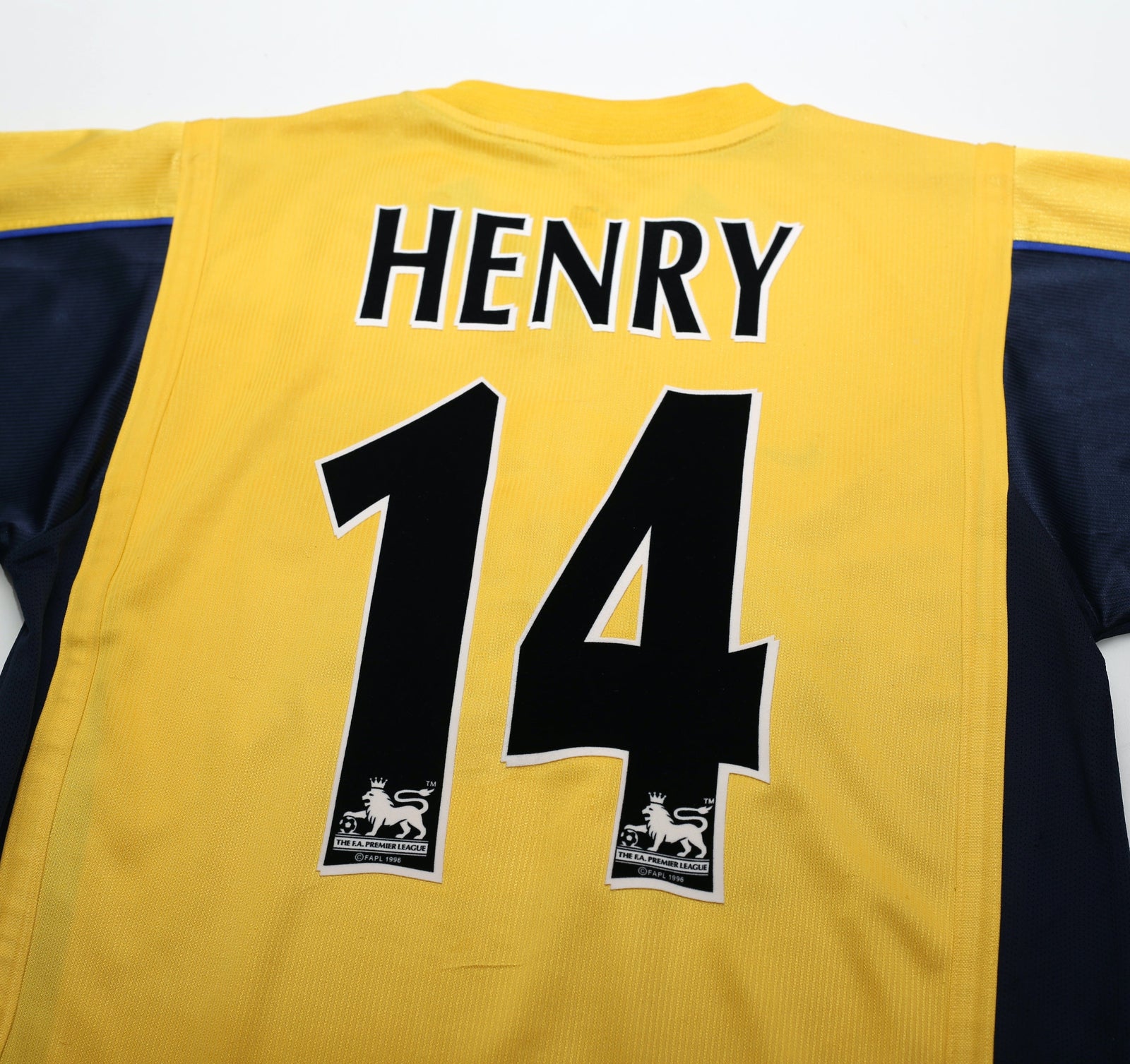 1999/00 HENRY #14 Arsenal Vintage Nike L/S Away Football Shirt (S)