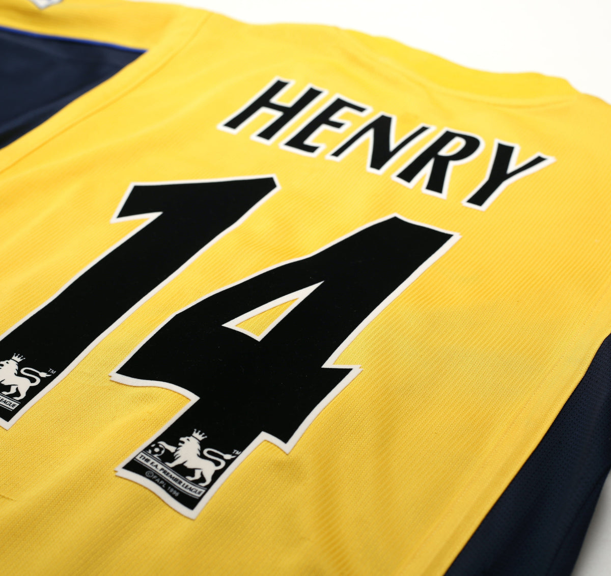 1999/00 HENRY #14 Arsenal Vintage Nike L/S Away Football Shirt (S)