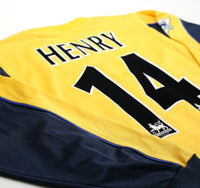 1999/00 HENRY #14 Arsenal Vintage Nike L/S Away Football Shirt (S)