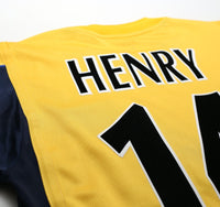 1999/00 HENRY #14 Arsenal Vintage Nike SEGA Away Football Shirt (S)
