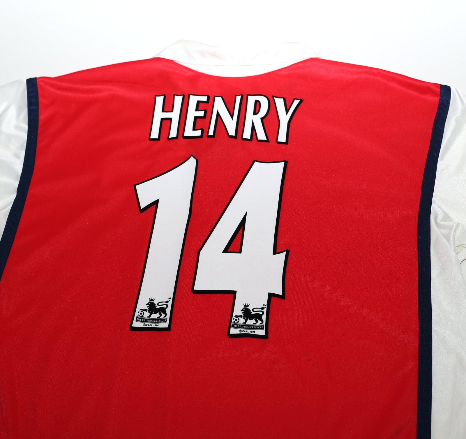 1999/00 HENRY #14 Arsenal Vintage Nike SEGA Home Football Shirt (XXL)