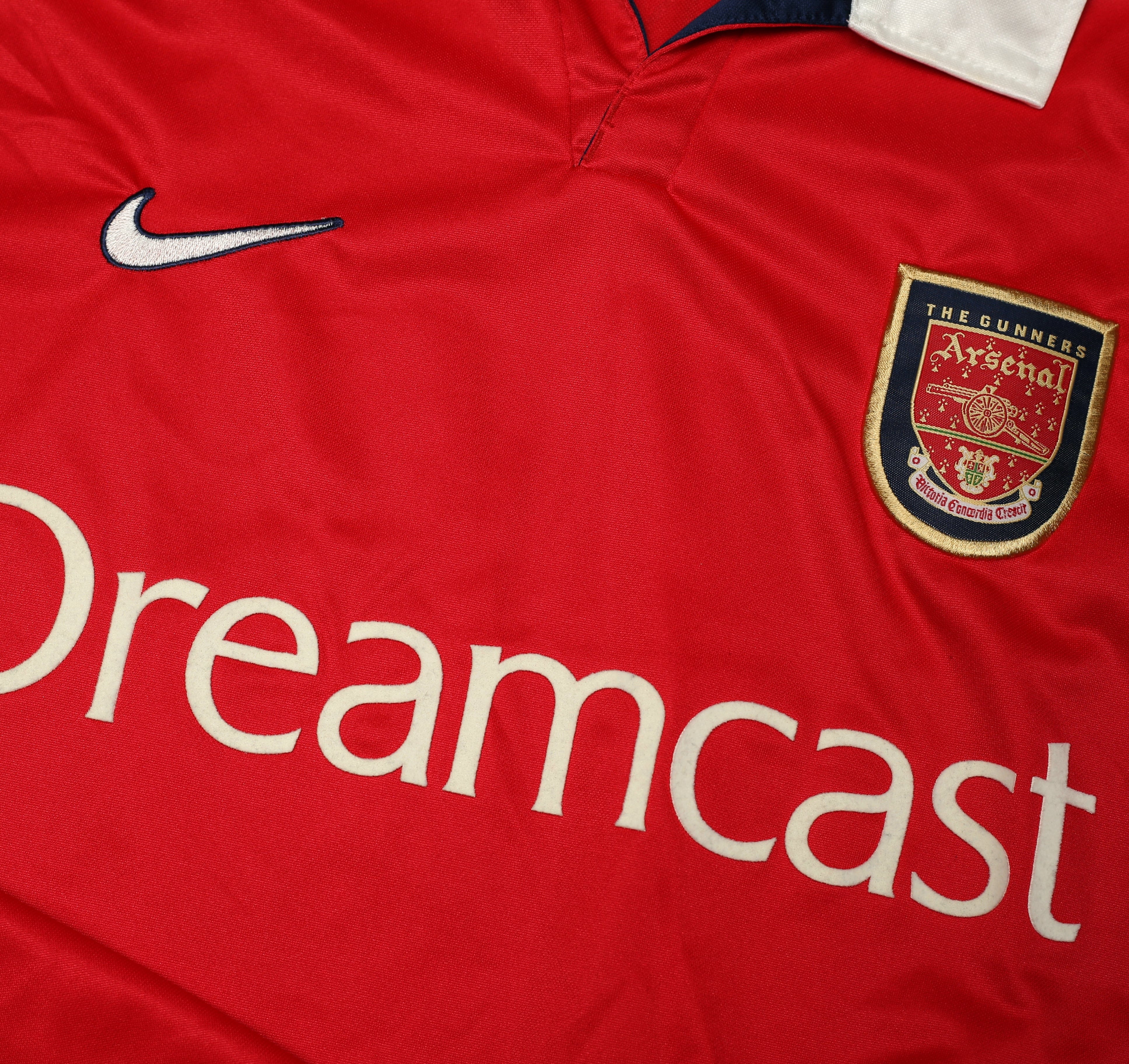 1999/00 HENRY #14 Arsenal Vintage Nike SEGA Home Football Shirt (XXL)
