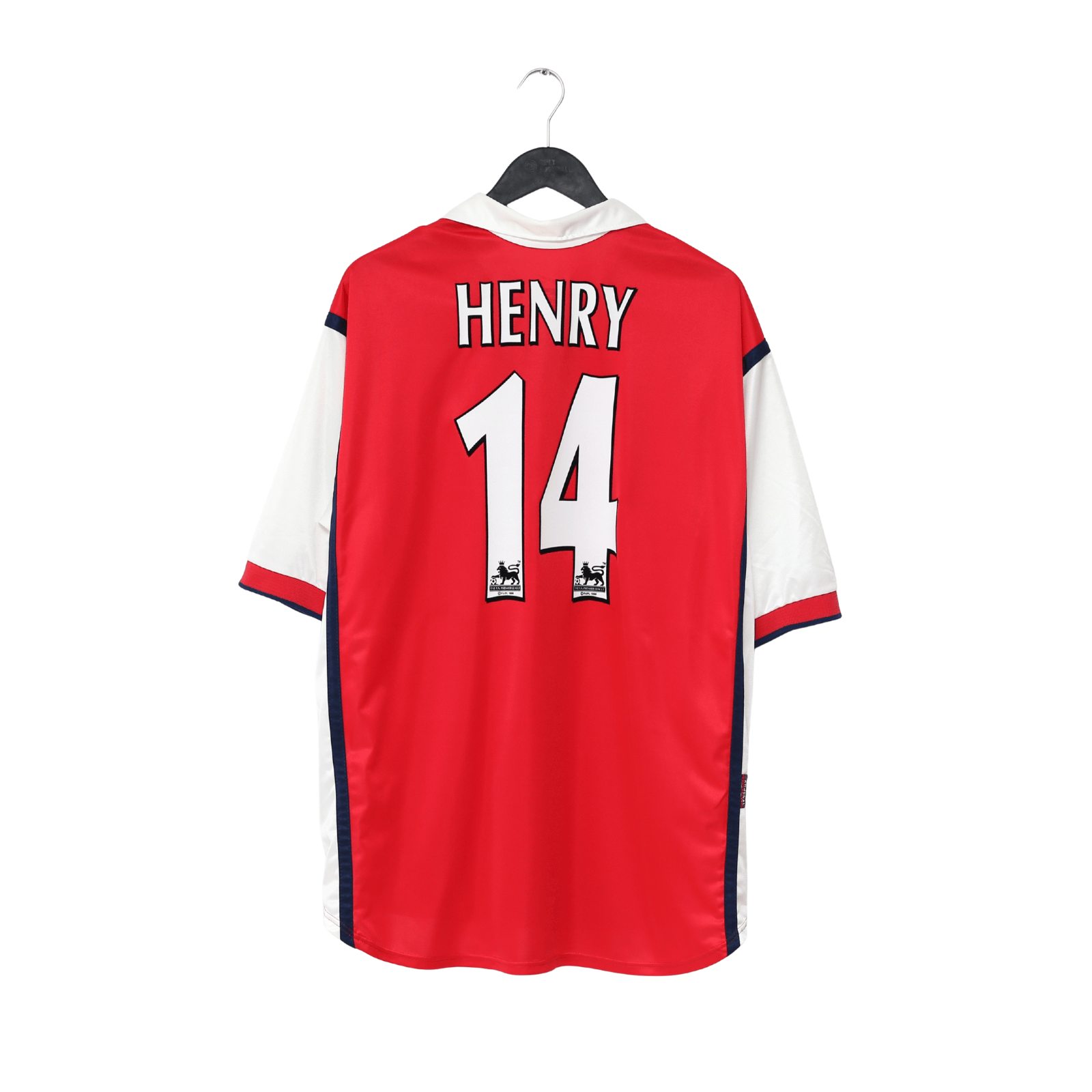 1999/00 HENRY #14 Arsenal Vintage Nike SEGA Home Football Shirt (XXL)