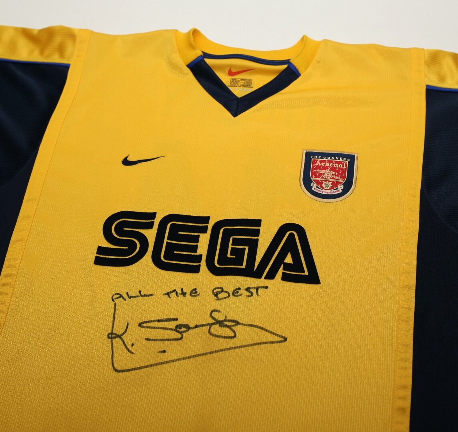 1999/00 HENRY #14 Arsenal Vintage Nike UEFA Cup Away Football
