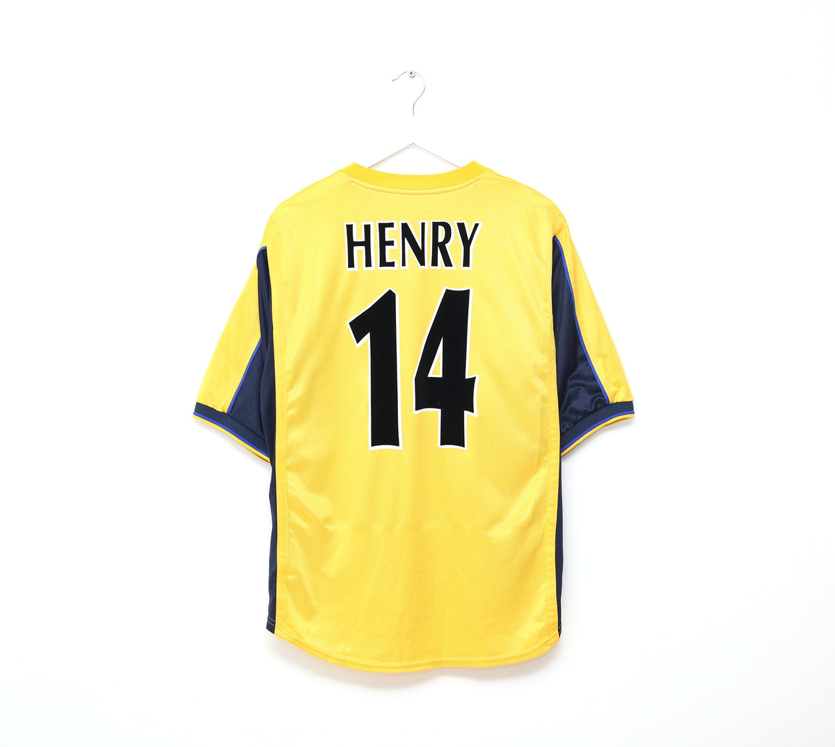 1999/00 HENRY #14 Arsenal Vintage Nike UEFA Cup Away Football Shirt (XL) SEGA