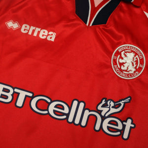 1999/00 Juninho #23 Middlesbrough Vintage Errea Home Football Shirt (M)