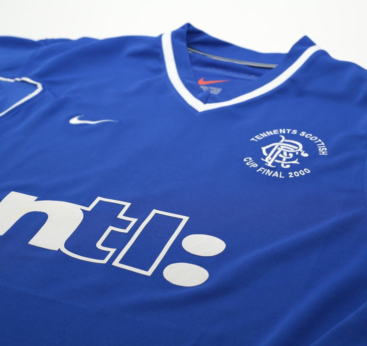 1999/00 KANCHELSKIS #7 Rangers Nike Scottish Cup Final Home Football Shirt (XL)