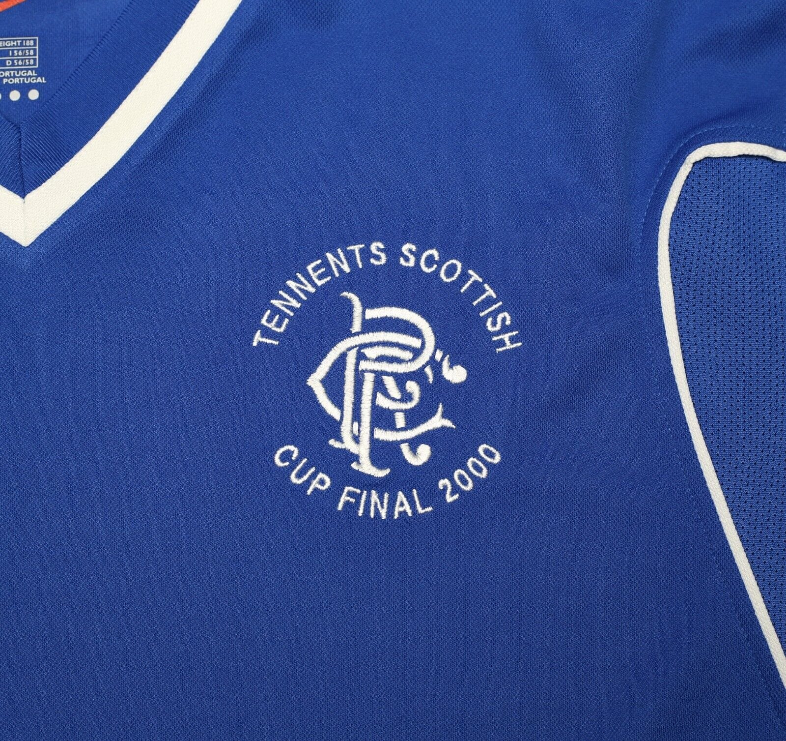 1999/00 KANCHELSKIS #7 Rangers Nike Scottish Cup Final Home Football Shirt (XL)