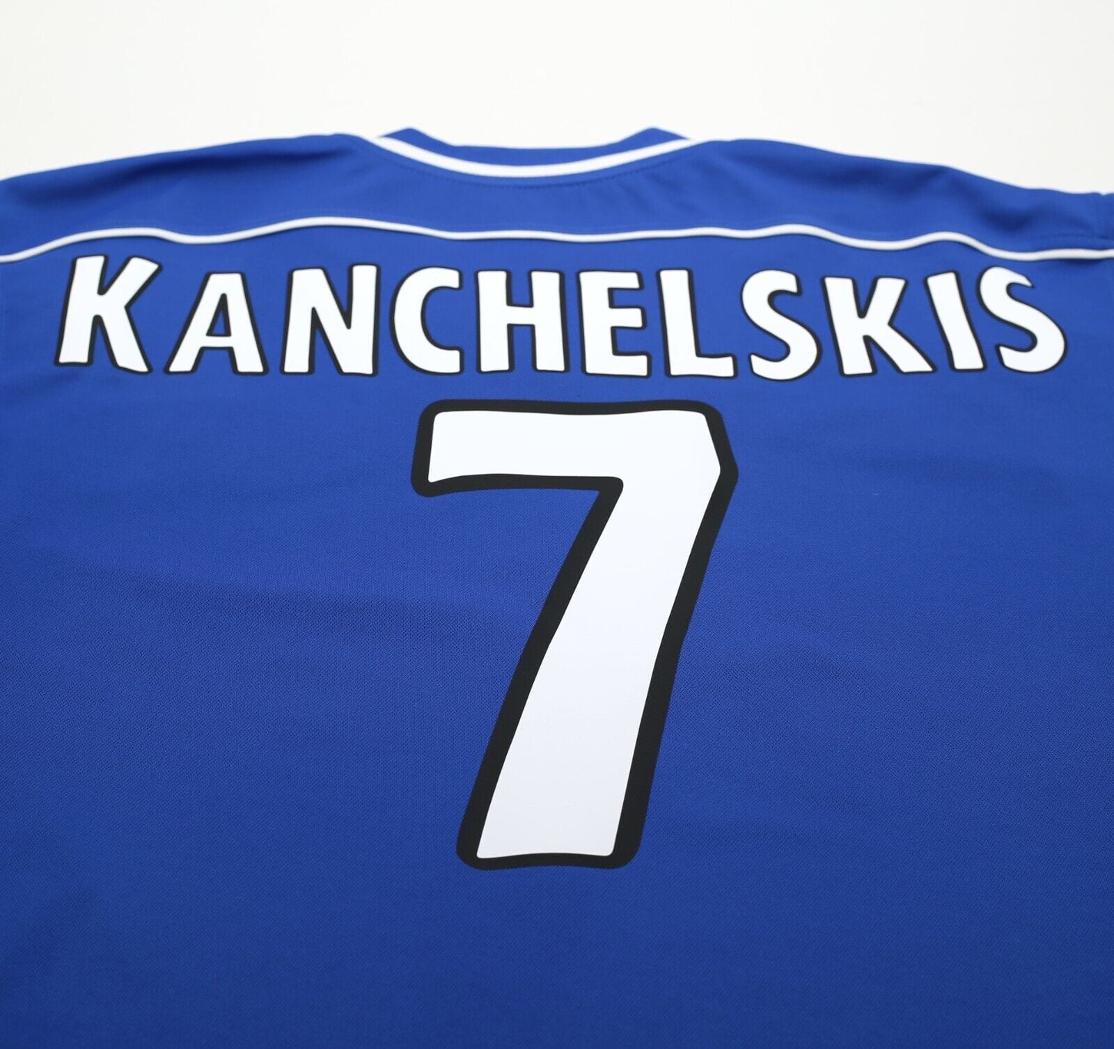 1999/00 KANCHELSKIS #7 Rangers Nike Scottish Cup Final Home Football Shirt (XL)