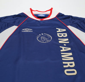 1999/00 LAUDRUP #10 Ajax Vintage Umbro Away Football Shirt Jersey (L)