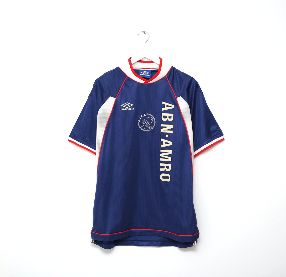 1999/00 LAUDRUP #10 Ajax Vintage Umbro Away Football Shirt Jersey (L)